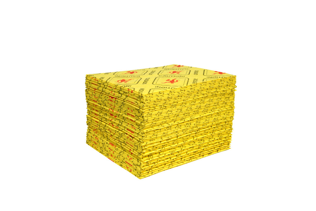 Spilfyter 41cm x 46cm Hi-Vis Universal Heavyweight Sorbent Pads (100 ct)